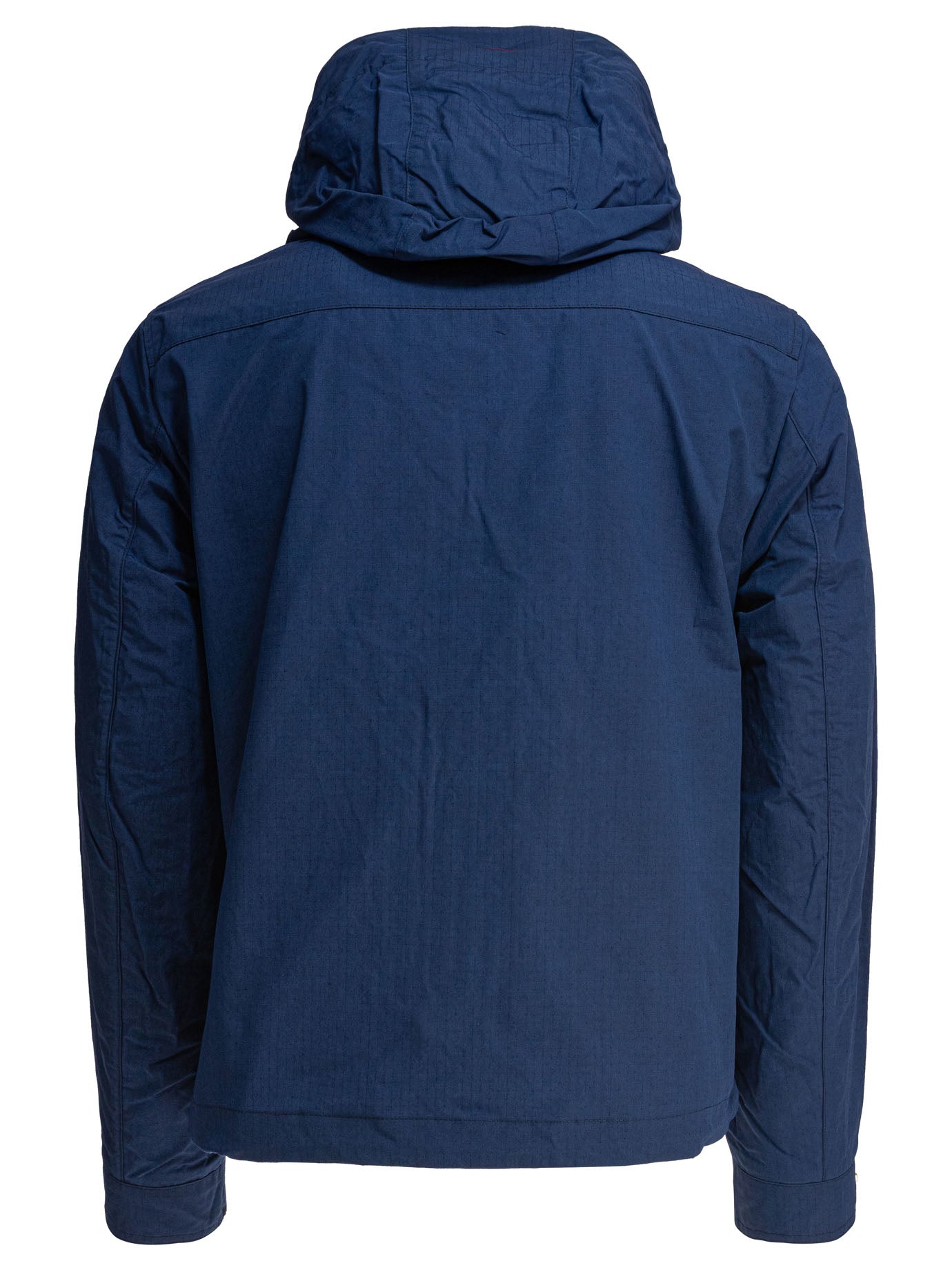 BLUE NYLON COTTON JACKET MANIFATTURA CECCARELLI
