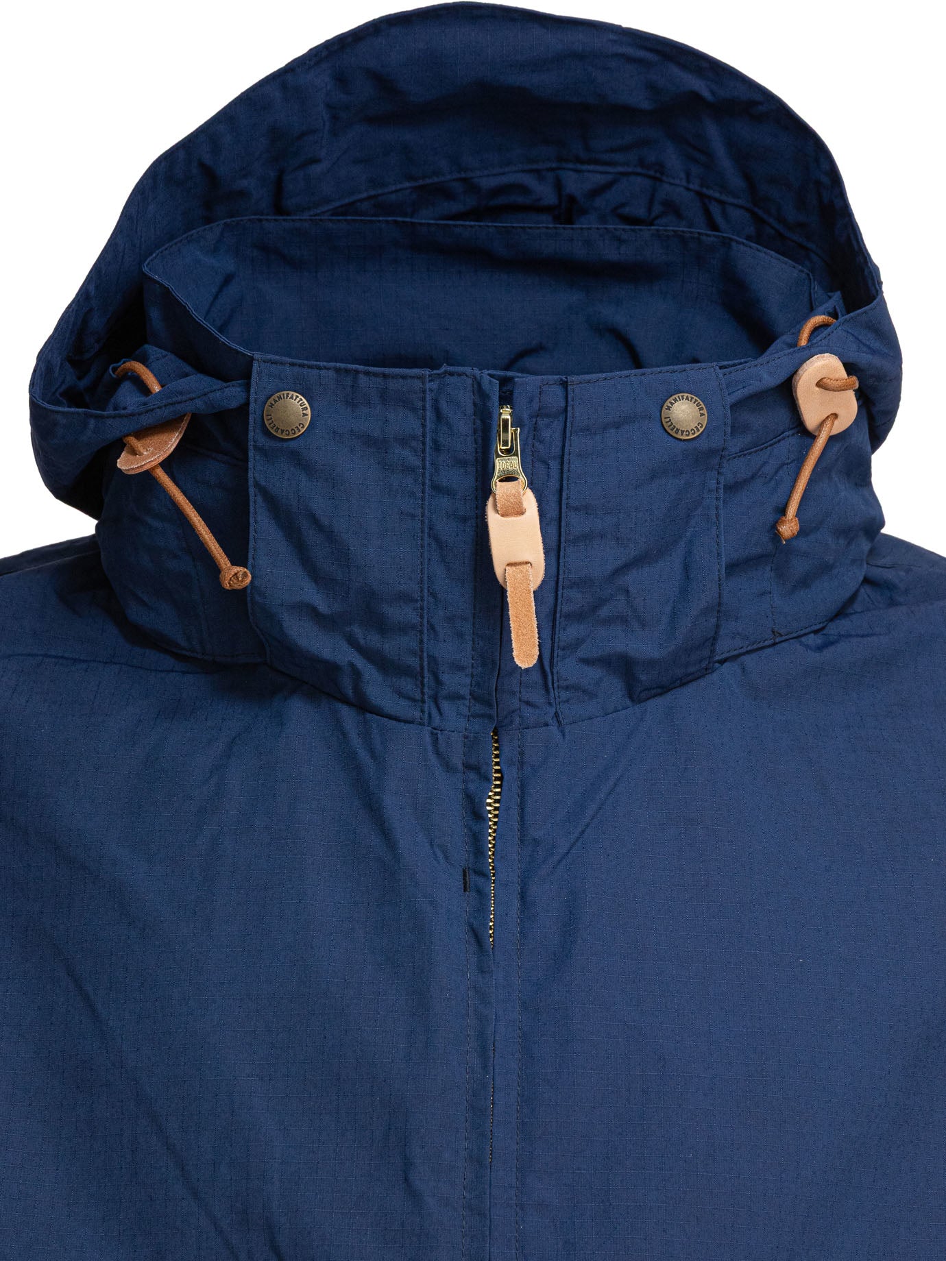 BLUE NYLON COTTON JACKET MANIFATTURA CECCARELLI