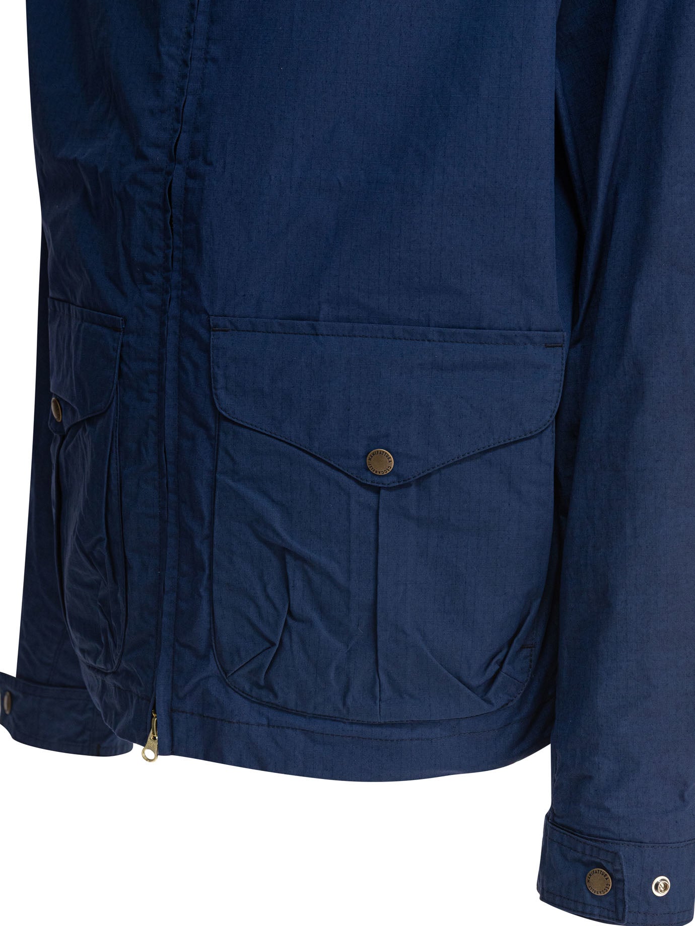 BLUE NYLON COTTON JACKET MANIFATTURA CECCARELLI