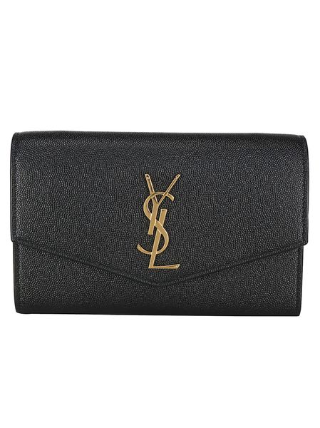 UPTOWN LEATHER CLUTCH Saint Laurent black TU