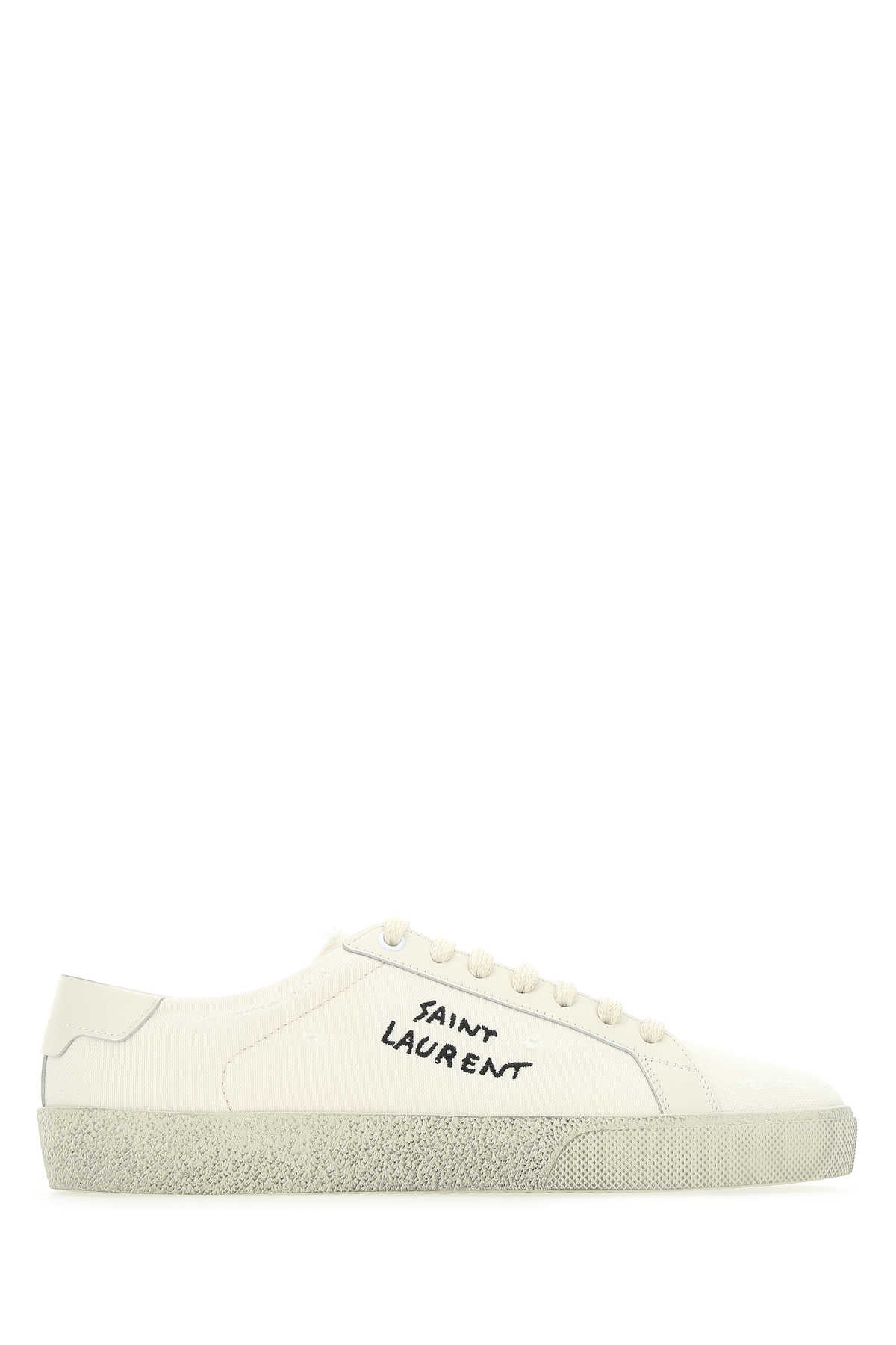 IVORY CANVAS SL/06 SNEAKERS Saint Laurent WHITE 36.5