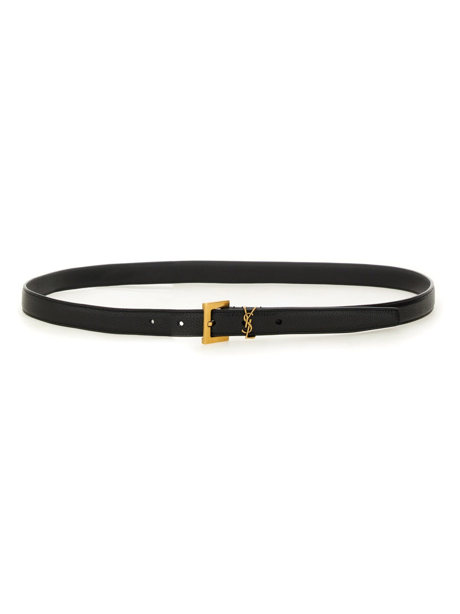 CINTURA SOTTILE CASSANDRE Saint Laurent BLACK 95