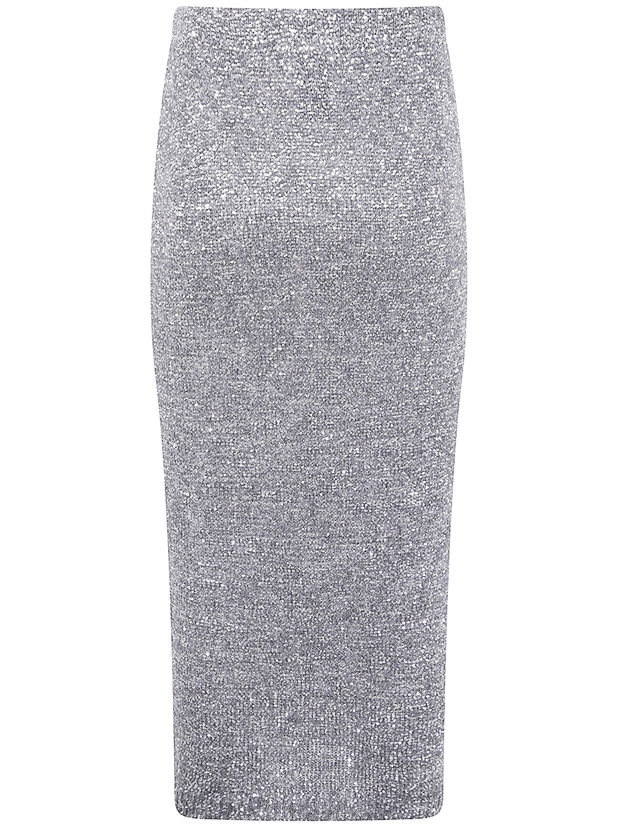 SOFT SEQUINS STRAIGHT SKIRT D.EXTERIOR