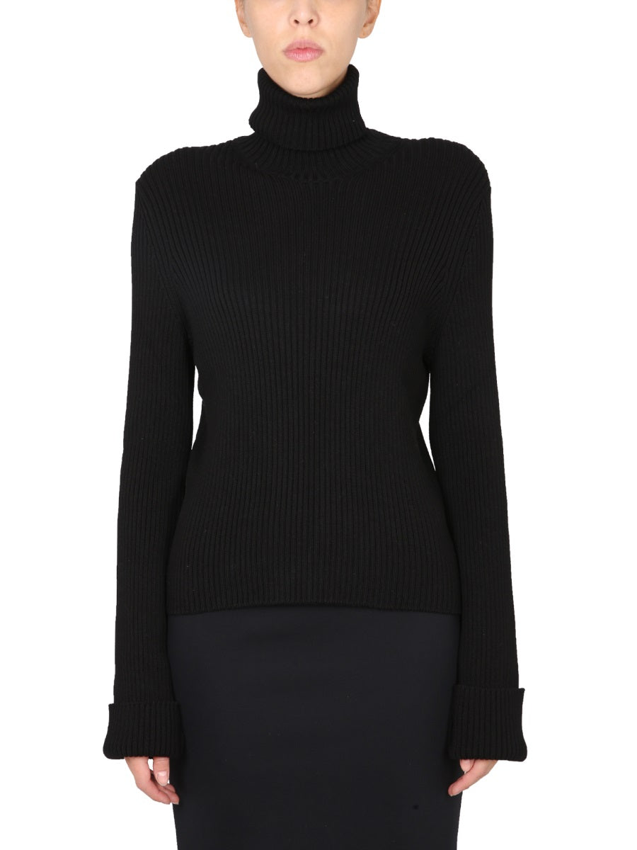 FREE RIBBED SWEATER Balenciaga BLACK XS