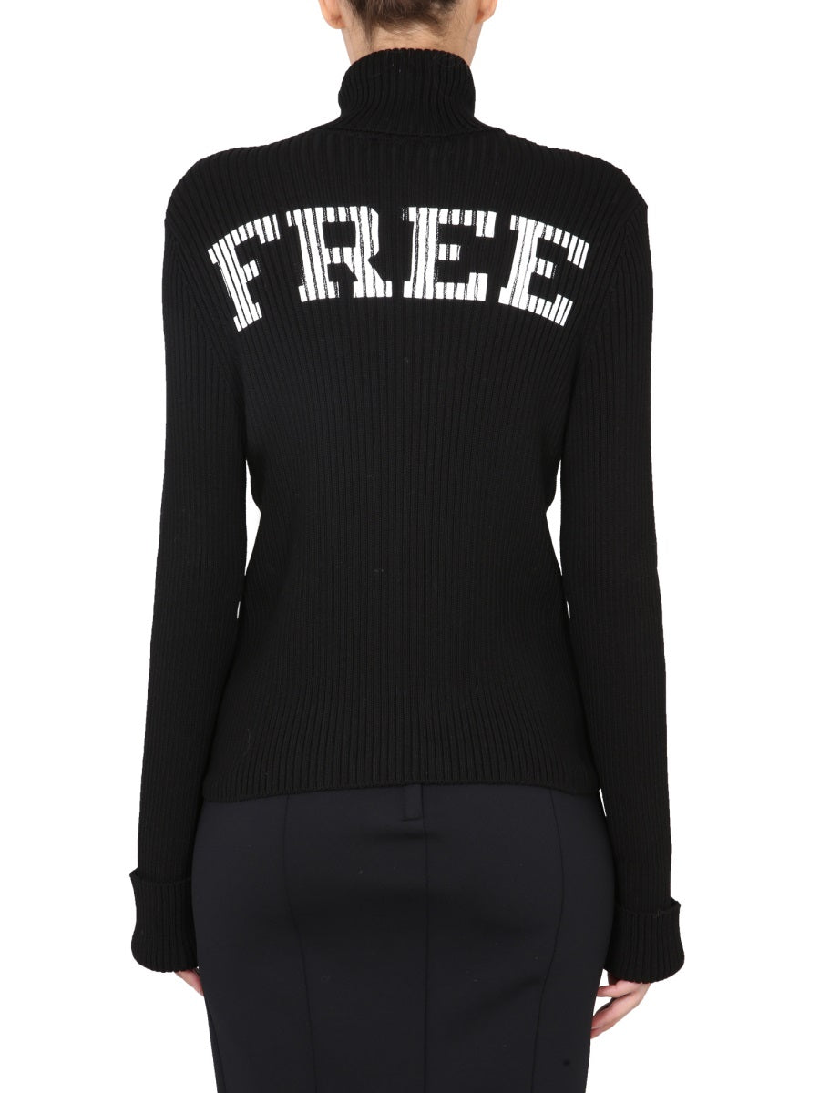 FREE RIBBED SWEATER Balenciaga
