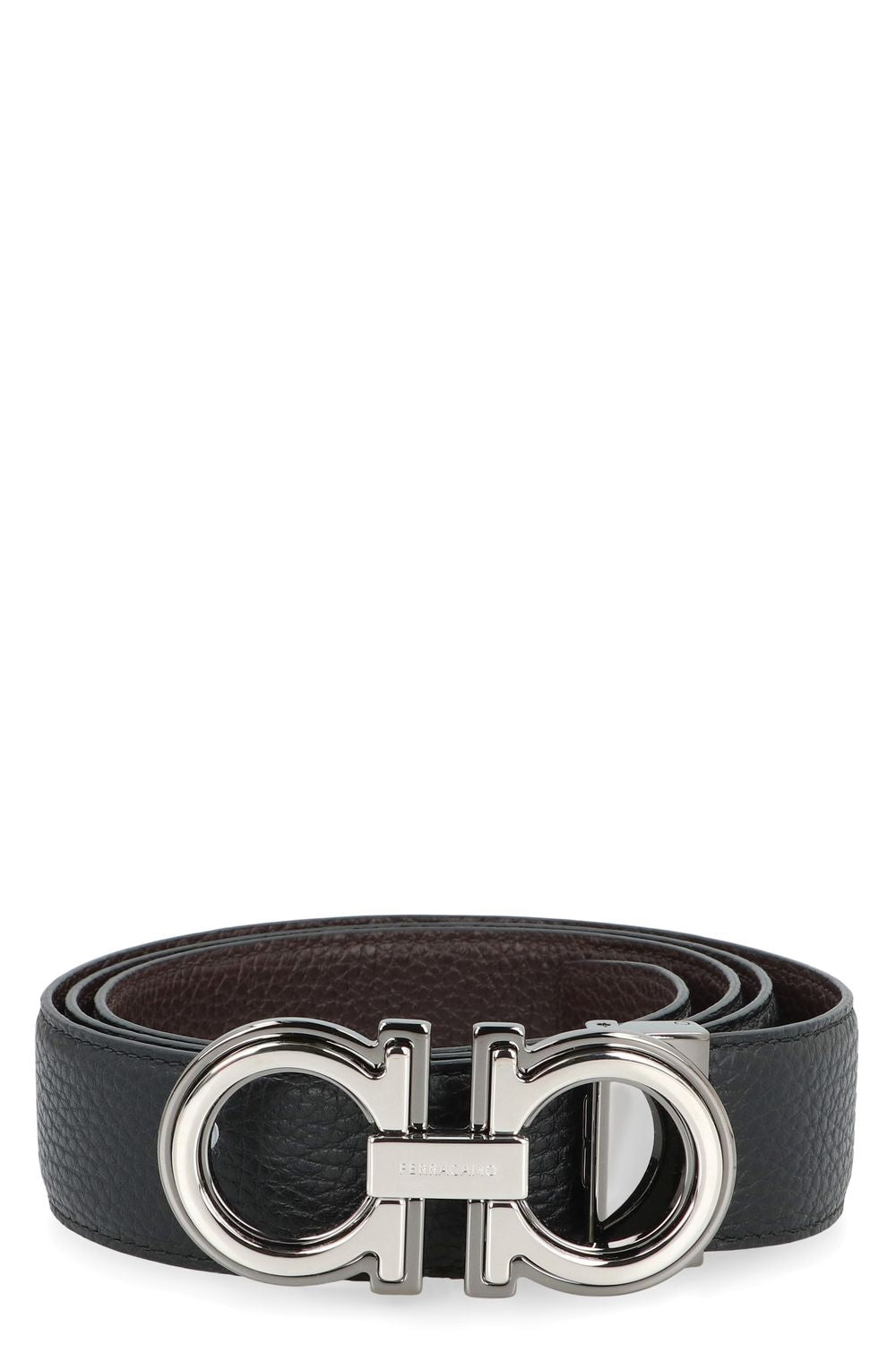 GANCINI REVERSIBLE LEATHER BELT Ferragamo black 115