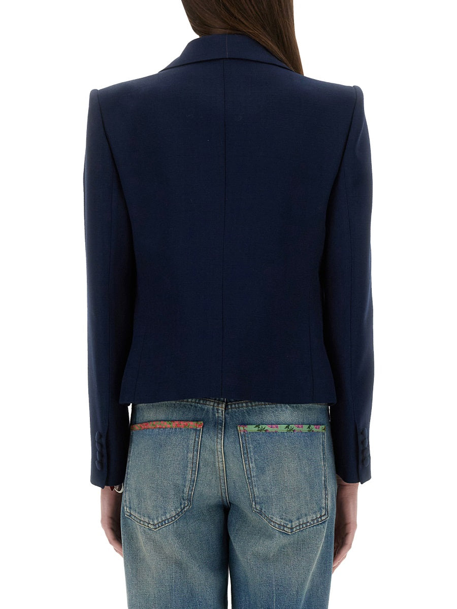 NAVY BLUE VISCOSE BLAZER Valentino Garavani