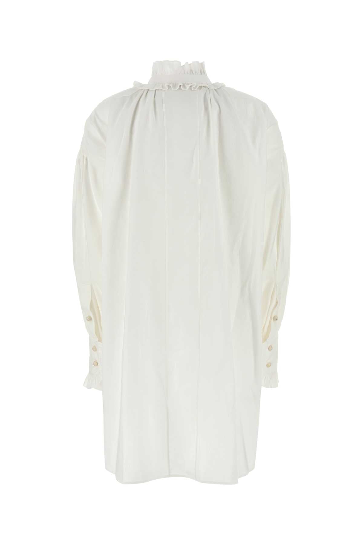 WHITE COTTON BLEND DRESS Valentino Garavani