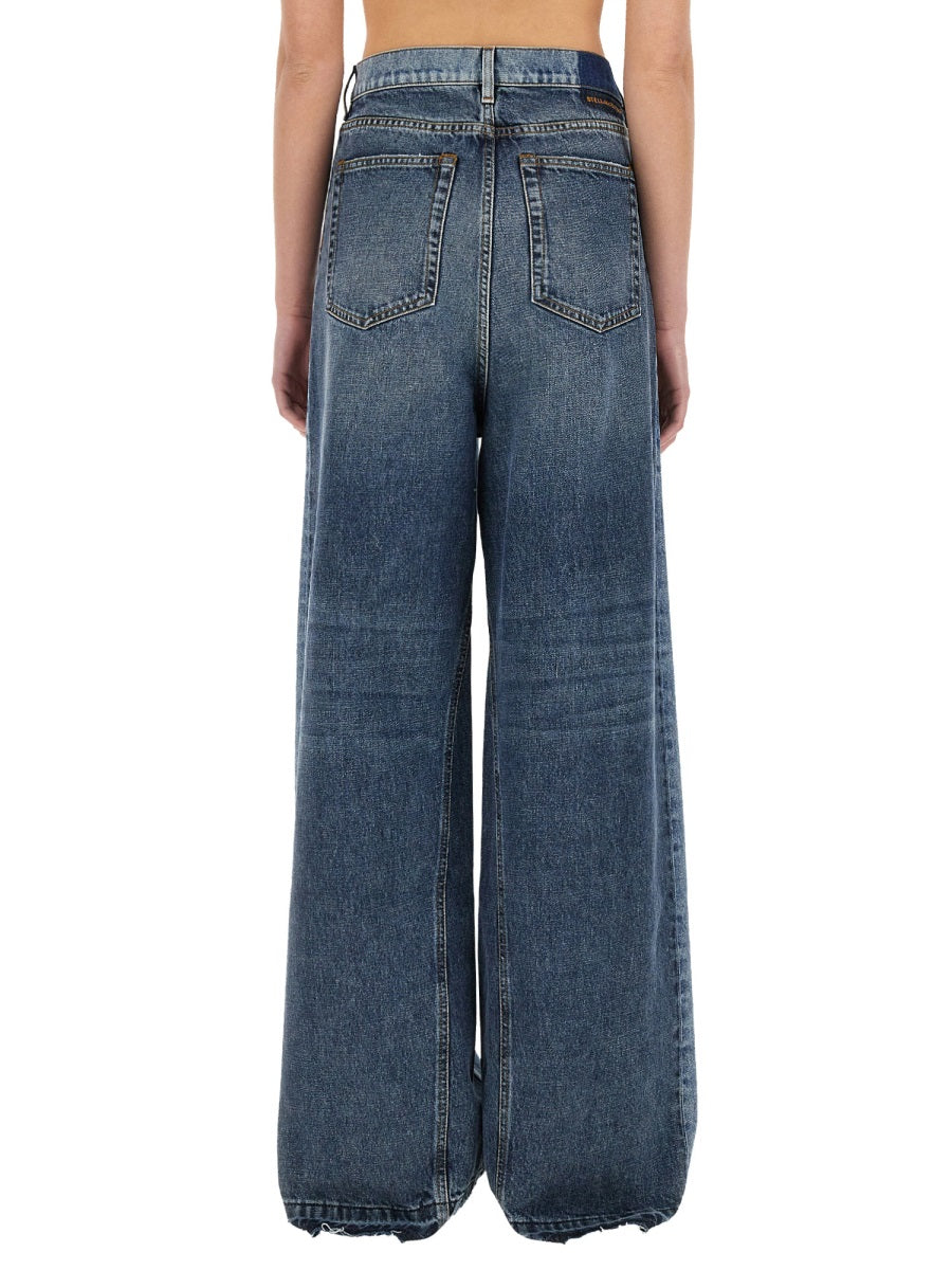 WIDELEG JEANS WITH CONTRASTING PANELS Stella McCartney