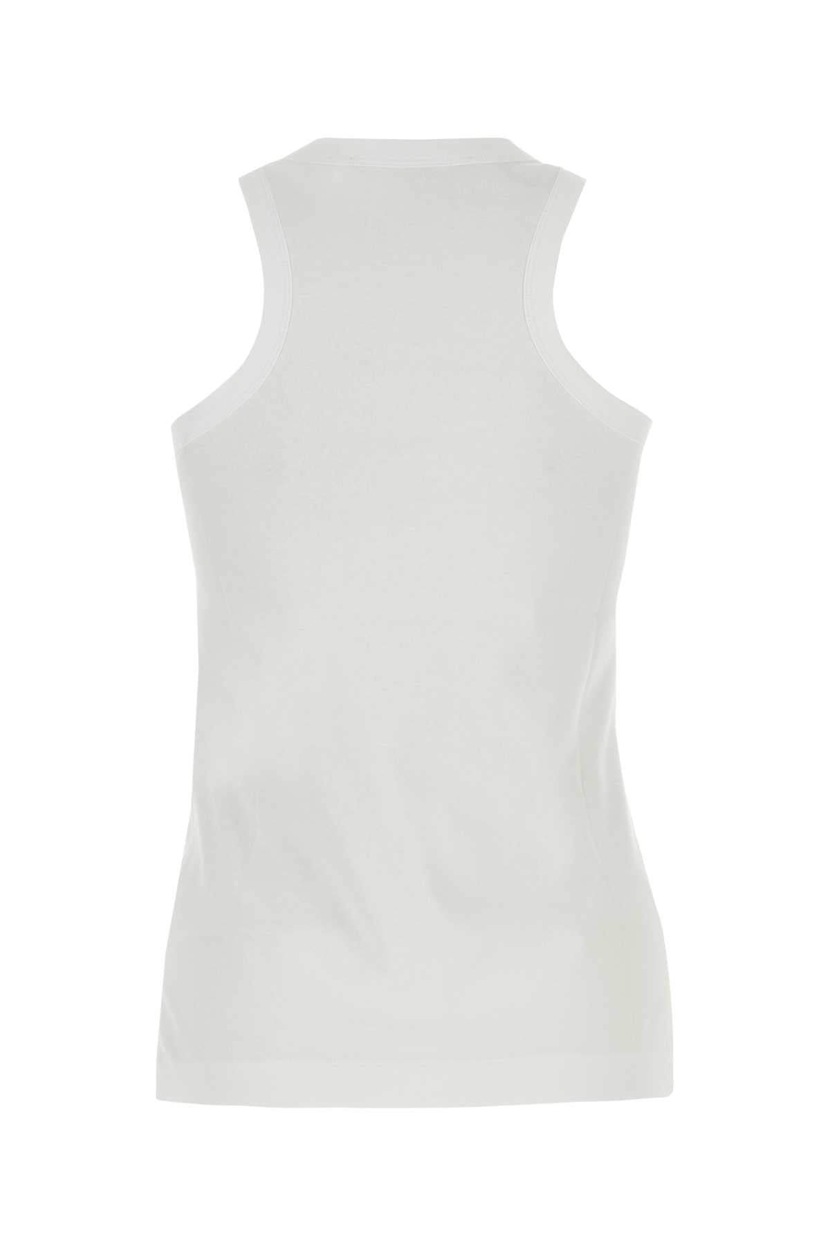 WHITE COTTON TANK TOPÂ Stella McCartney WHITE XS