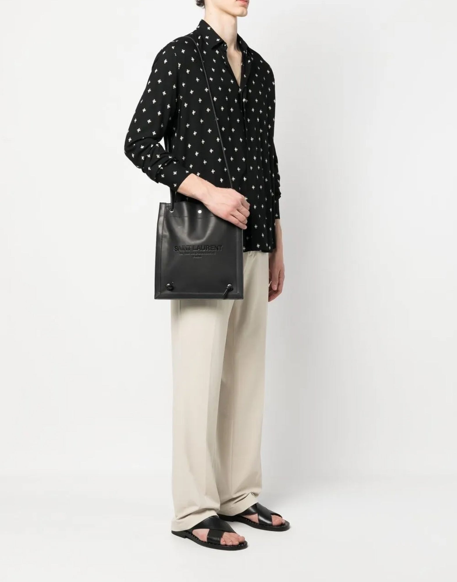 UNIVERSITE LOGO FLAT CROSSBODY BAG Saint Laurent
