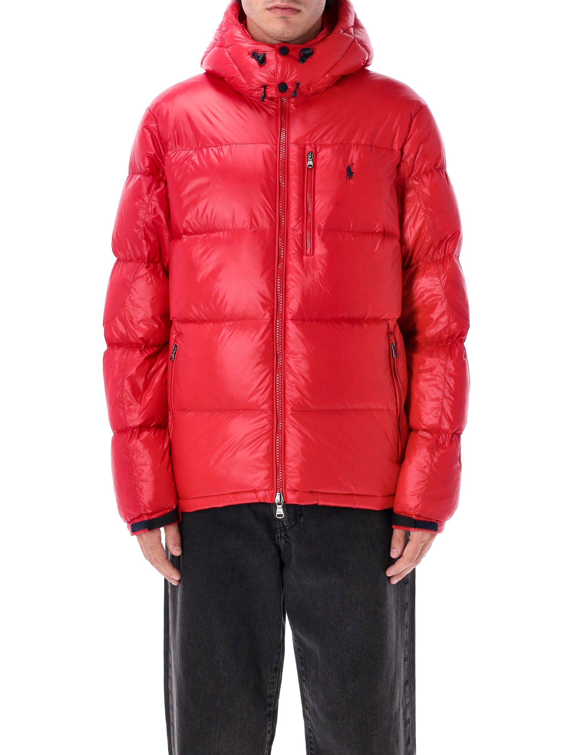 GLOSSY PUFFER JACKET Polo Ralph Lauren RED S