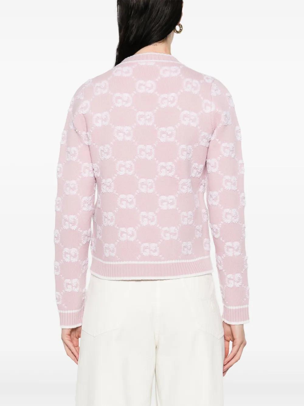 GG JACQUARD BOUCLÉ WOOL CARDIGAN Gucci