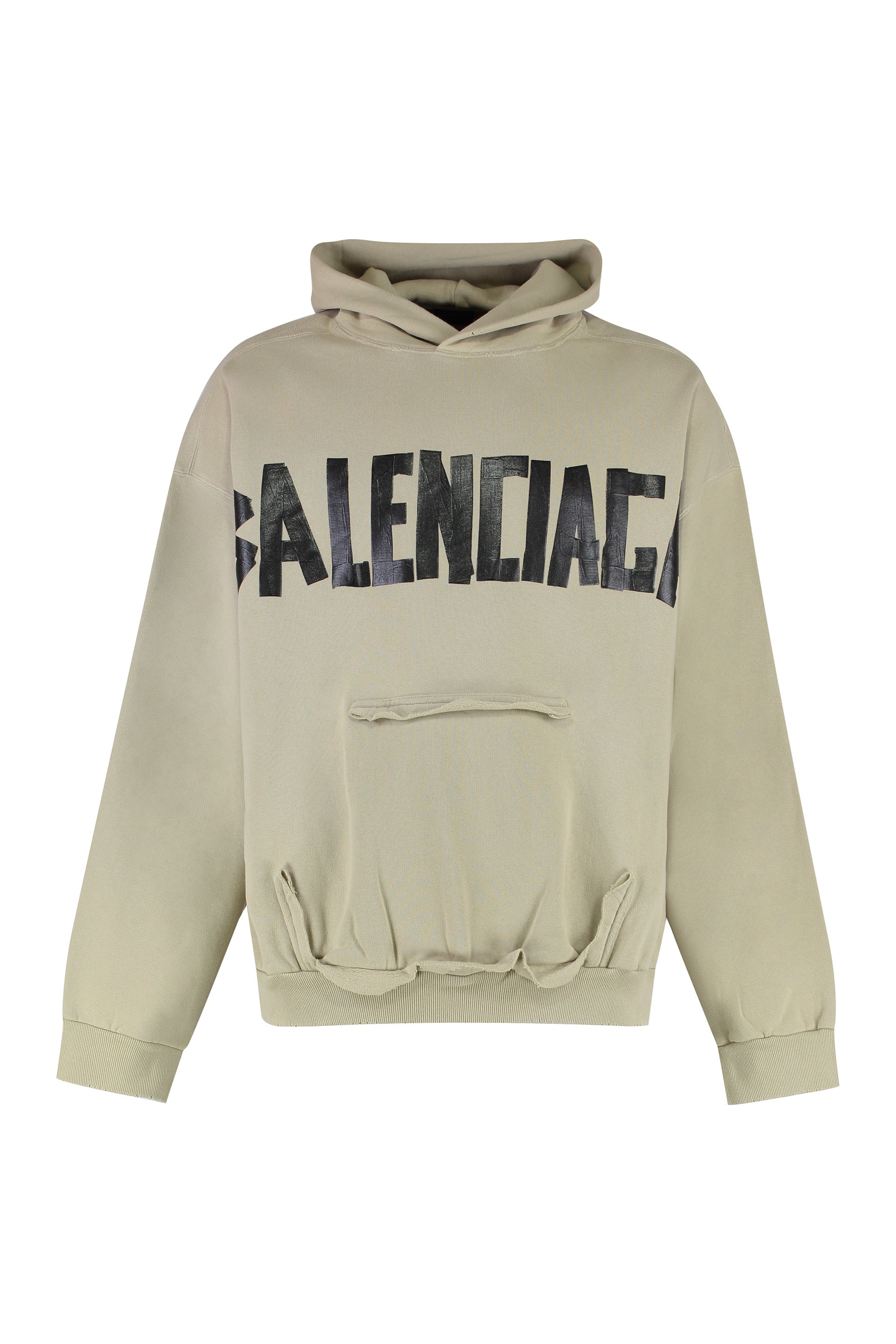 RIPPED POCKET HOODIE Balenciaga BEIGE XS
