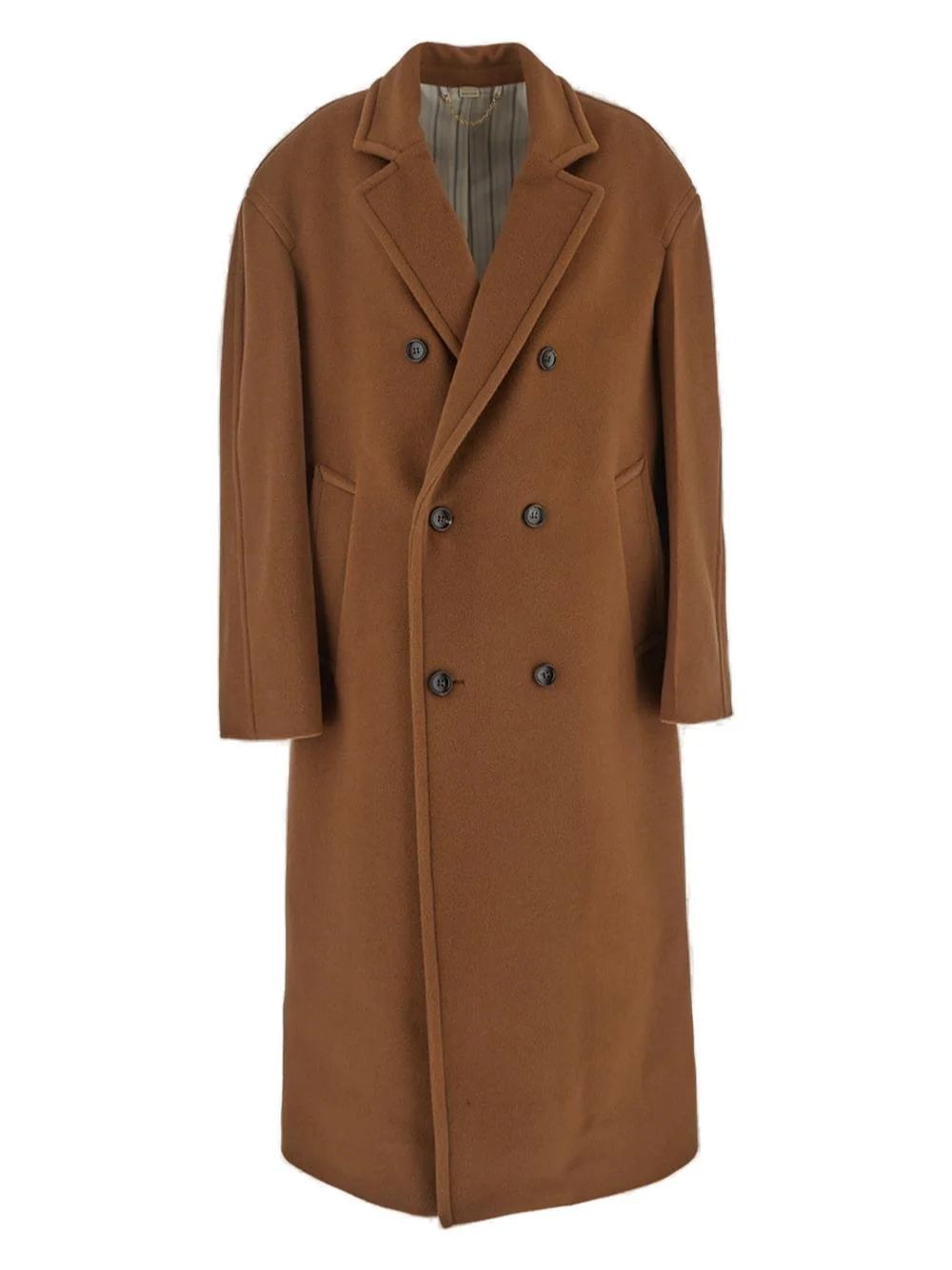 DOUBLEBREASTED COAT Gucci BROWN 48