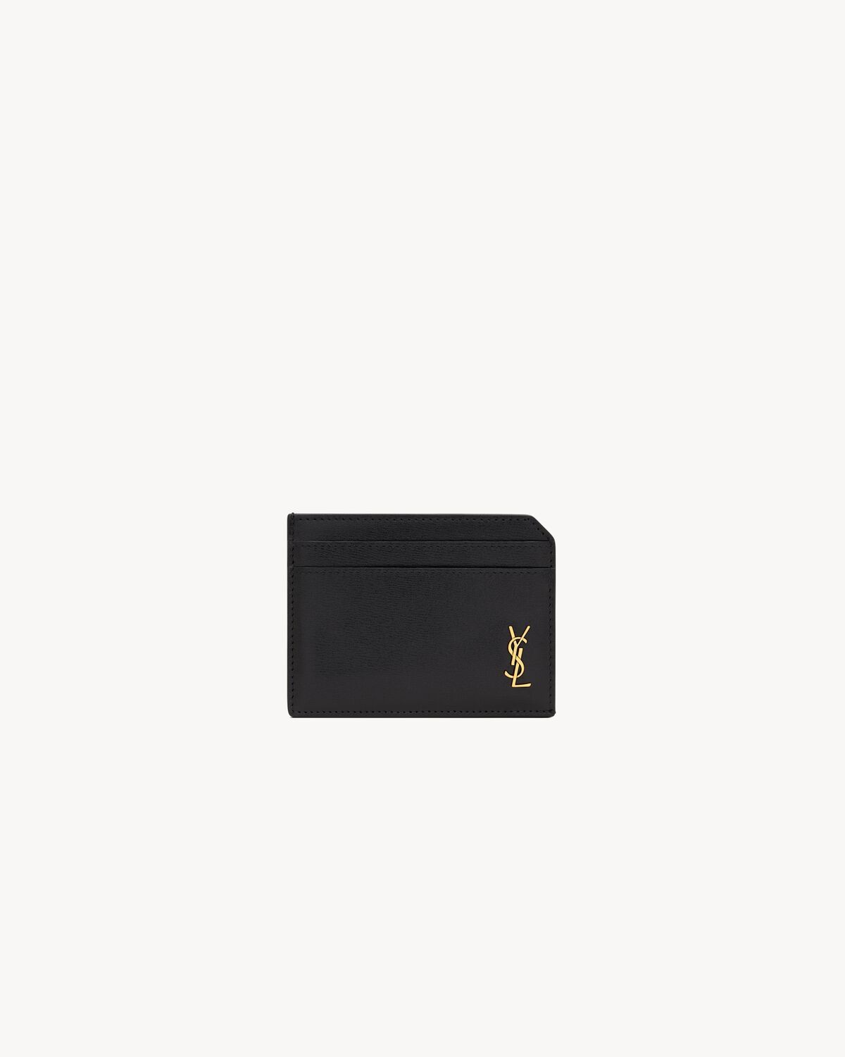 OPEN CARD CASE TINY CASSANDRAS Saint Laurent BLACK UNI