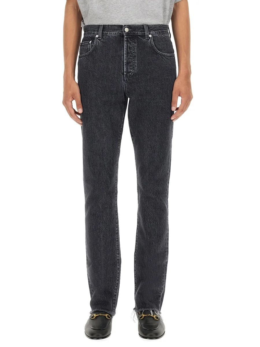 DENIM PANTS WITH LABEL Gucci BLACK 34