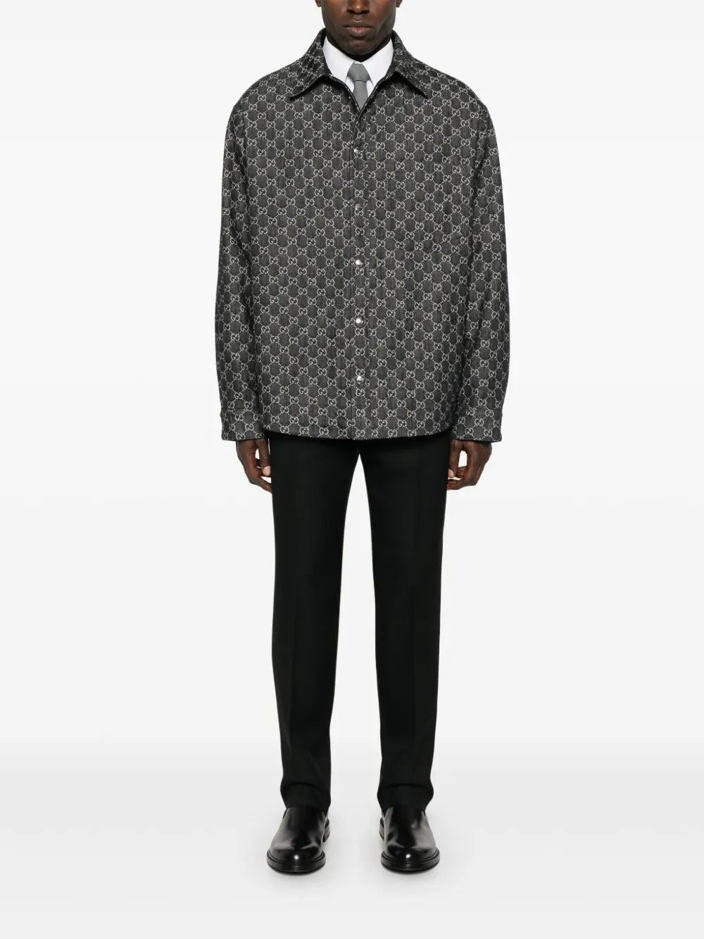 REVERSIBLE WOOL AND DENIM GG SHIRT Gucci