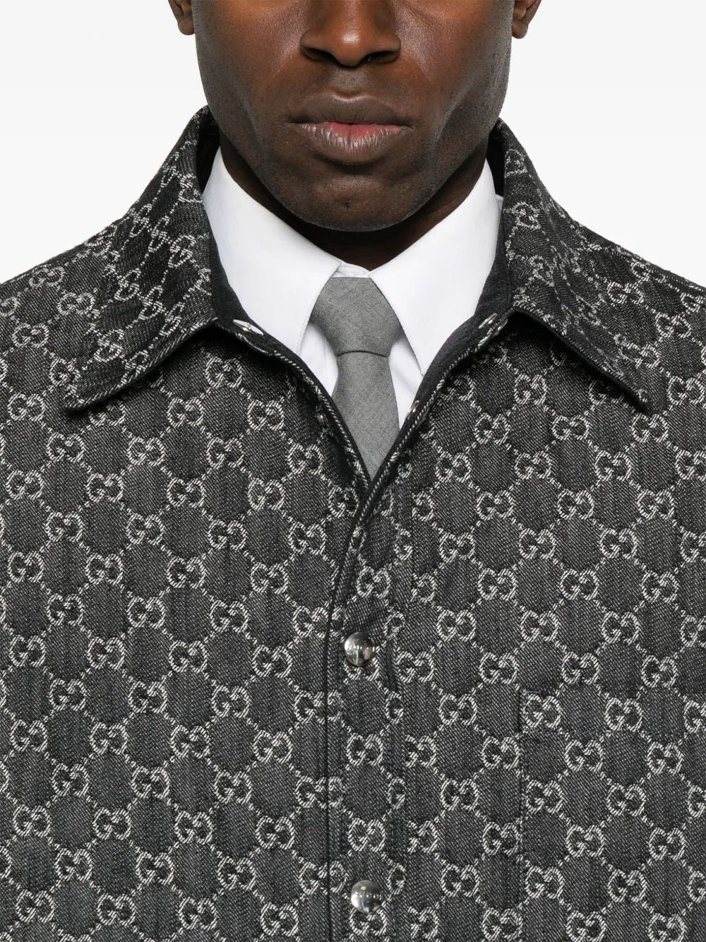 REVERSIBLE WOOL AND DENIM GG SHIRT Gucci