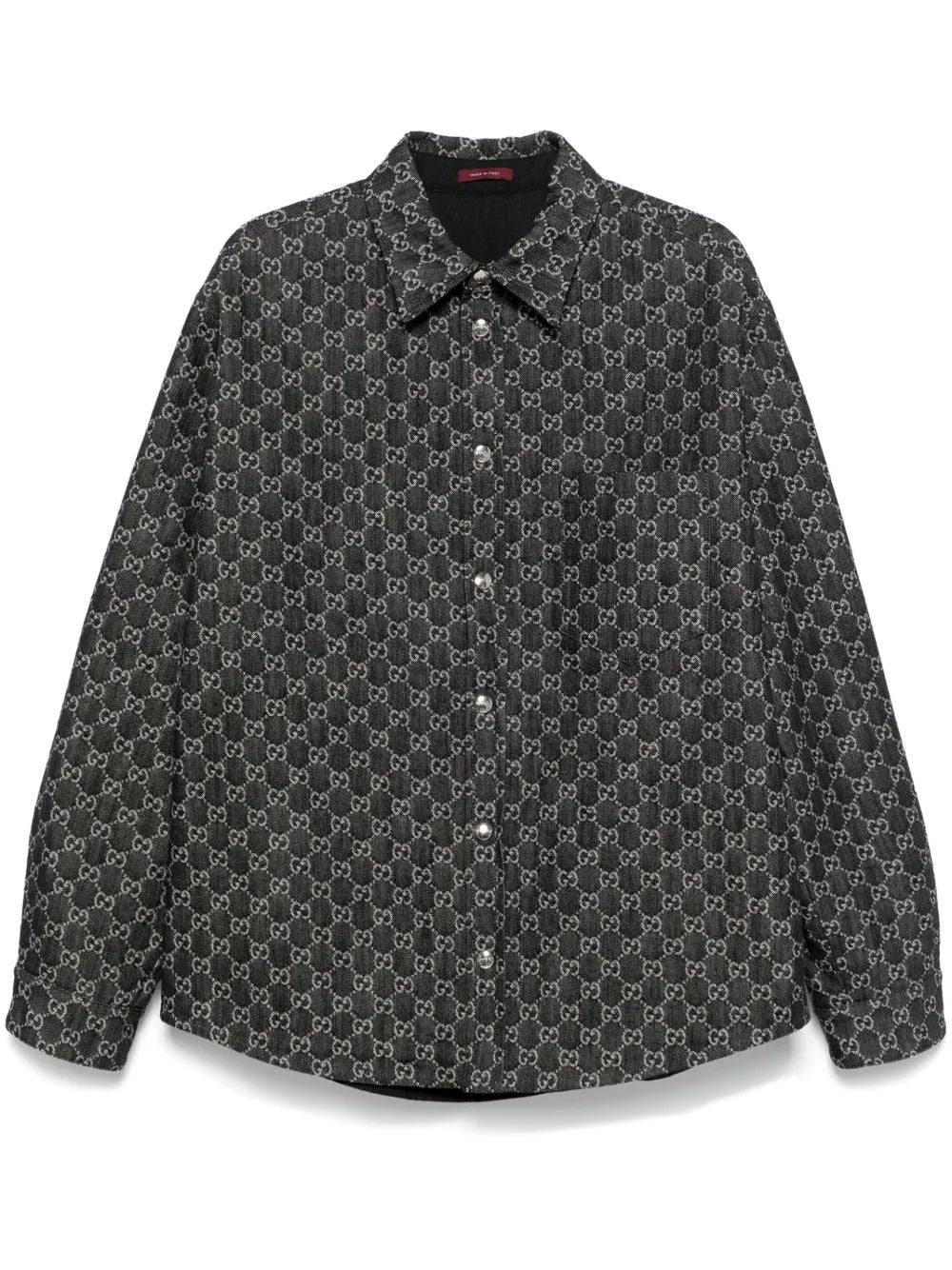 REVERSIBLE WOOL AND DENIM GG SHIRT Gucci CHARCOAL 48