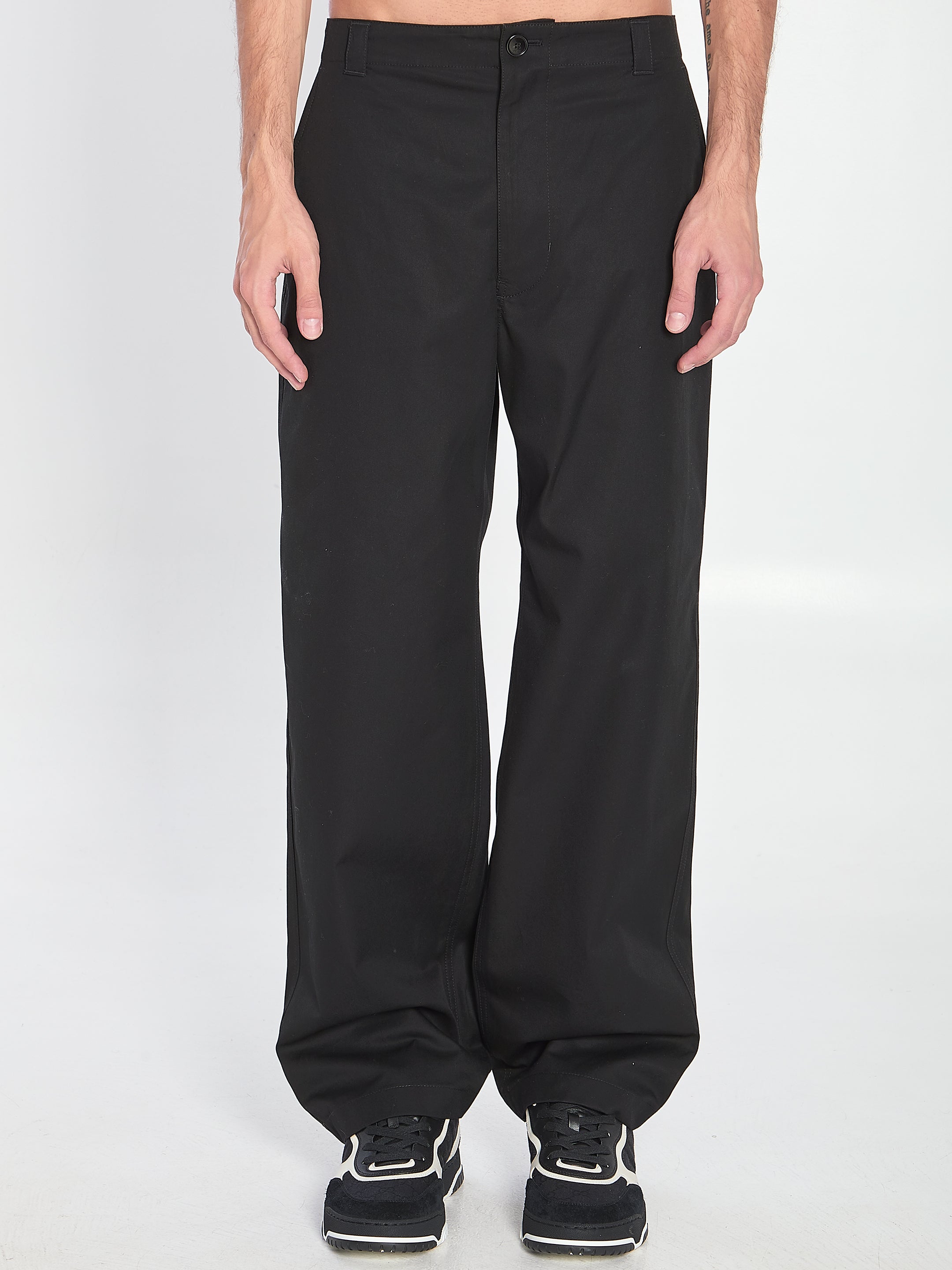 PANT COMP. COTT. TWIL DOUBLE W Gucci BLACK 52