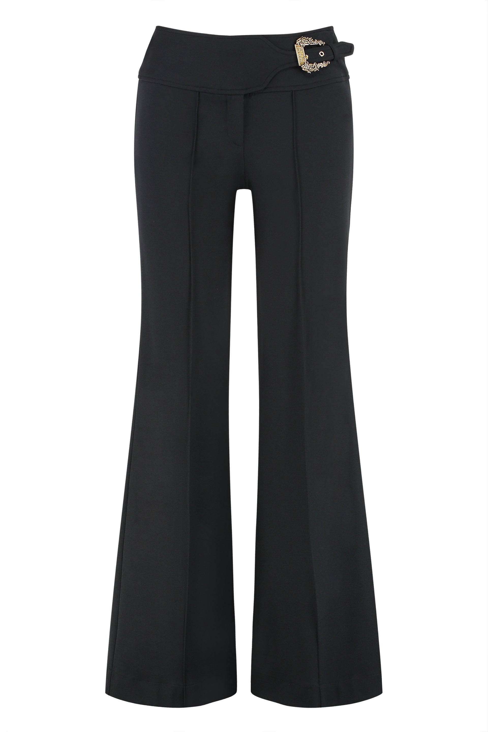 HIGH-WAIST WIDE-LEG TROUSERS VERSACE JEANS COUTURE black 42
