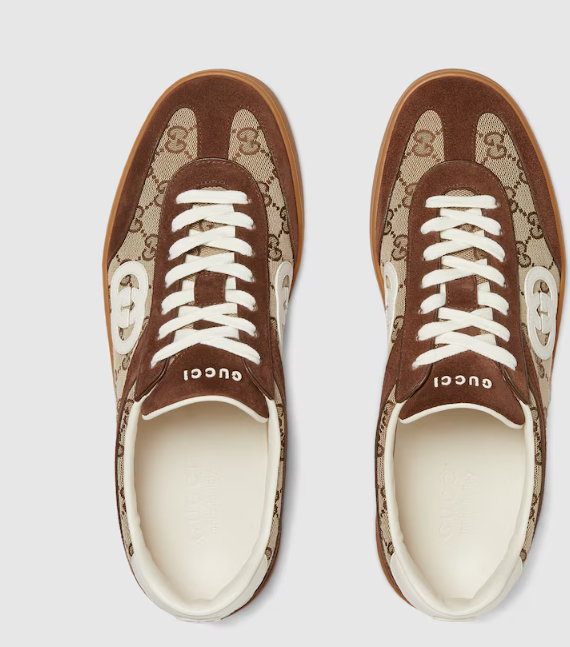 FABRIC AND LEATHER SNEAKERS Gucci