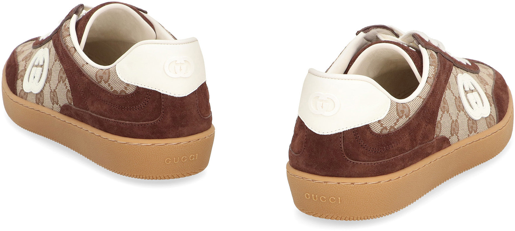 FABRIC AND LEATHER SNEAKERS Gucci