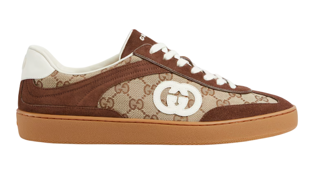 FABRIC AND LEATHER SNEAKERS Gucci Beige 6.5