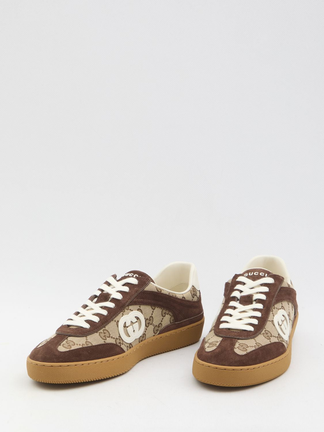 FABRIC AND LEATHER SNEAKERS Gucci