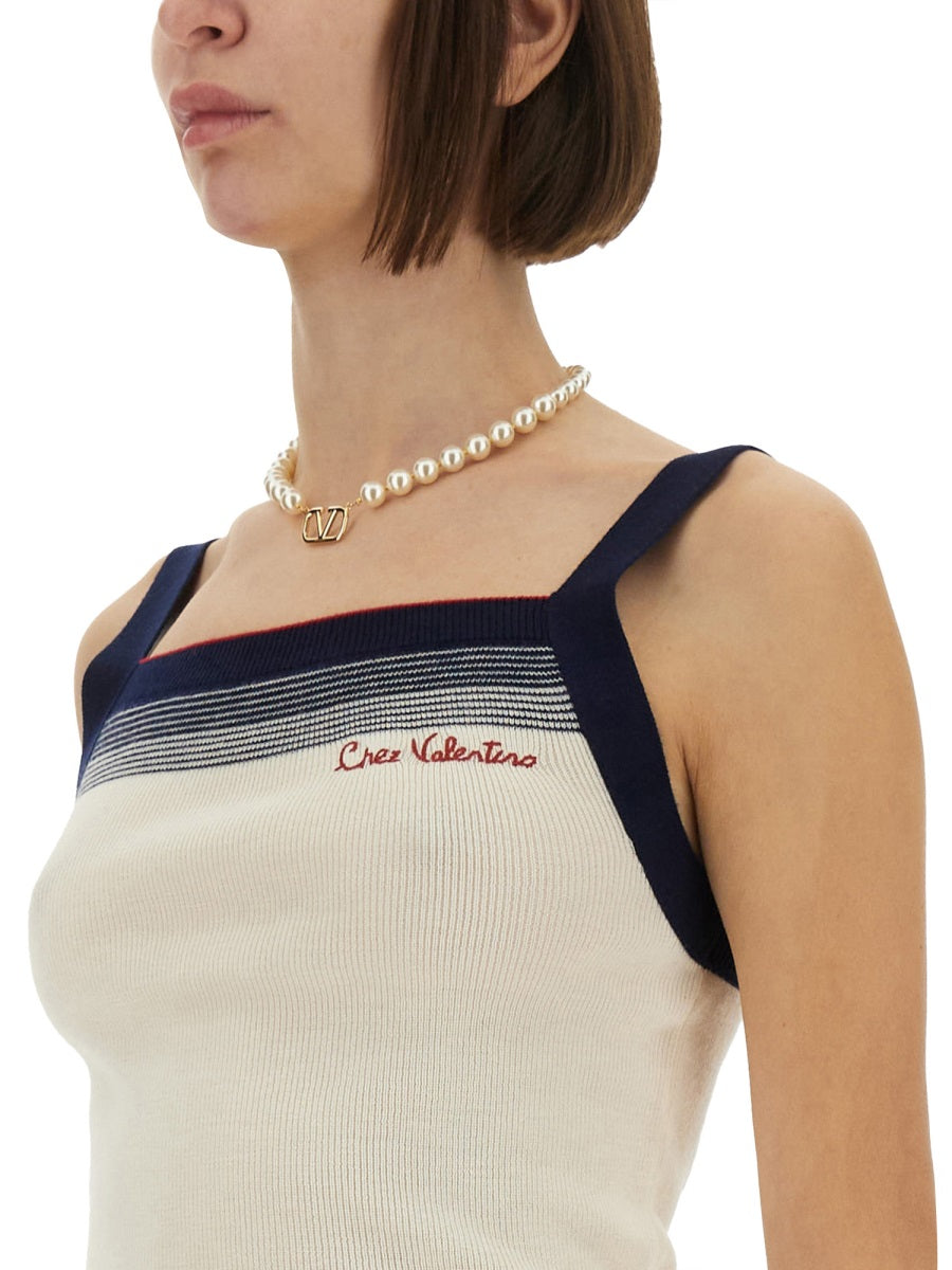 IVORY WOOL TOP Valentino Garavani