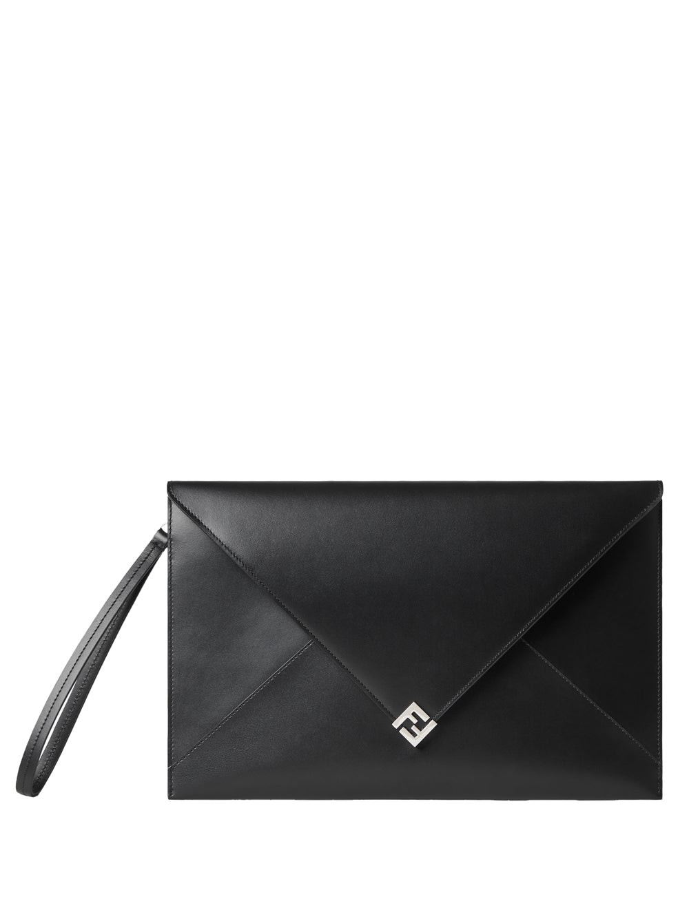 LARGE FF SQUARED FLAT POUCH Fendi BLACK UNICA