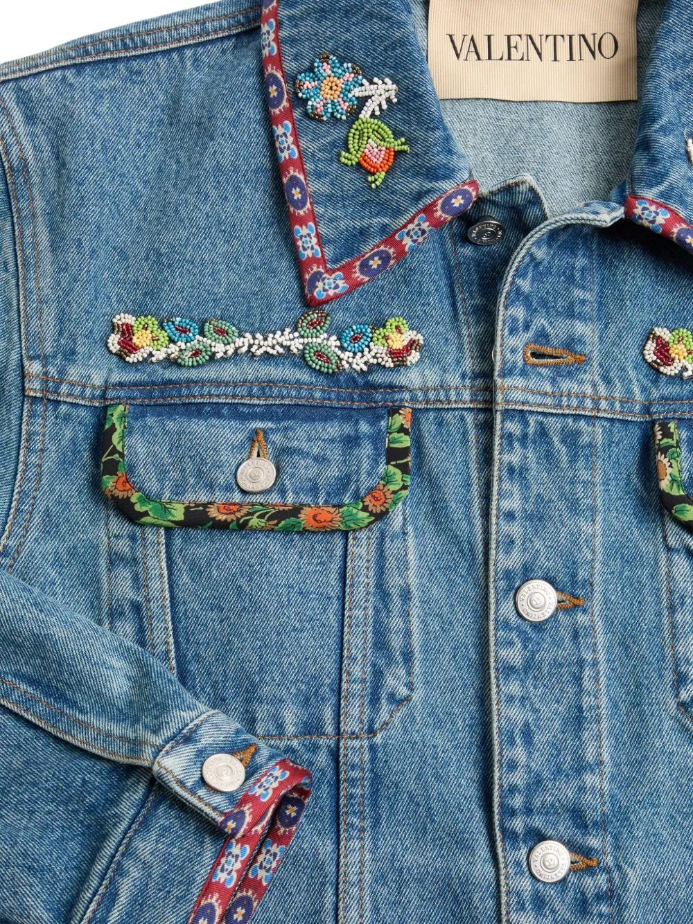 LIGHT BLUE COTTON JACKET Valentino