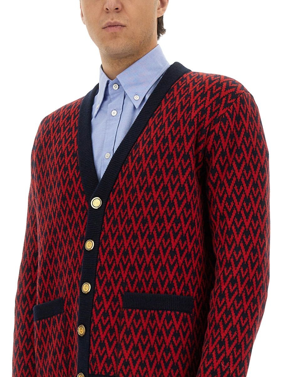 CARDIGAN WITH TOUTE LA V PATTERN Valentino