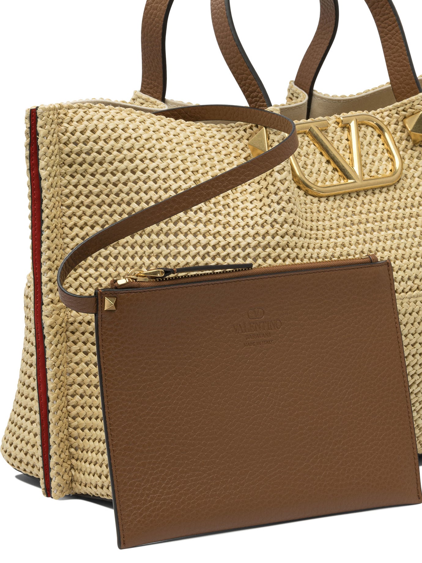 BEIGE VISCOSE SHOULDER BAG Valentino Garavani