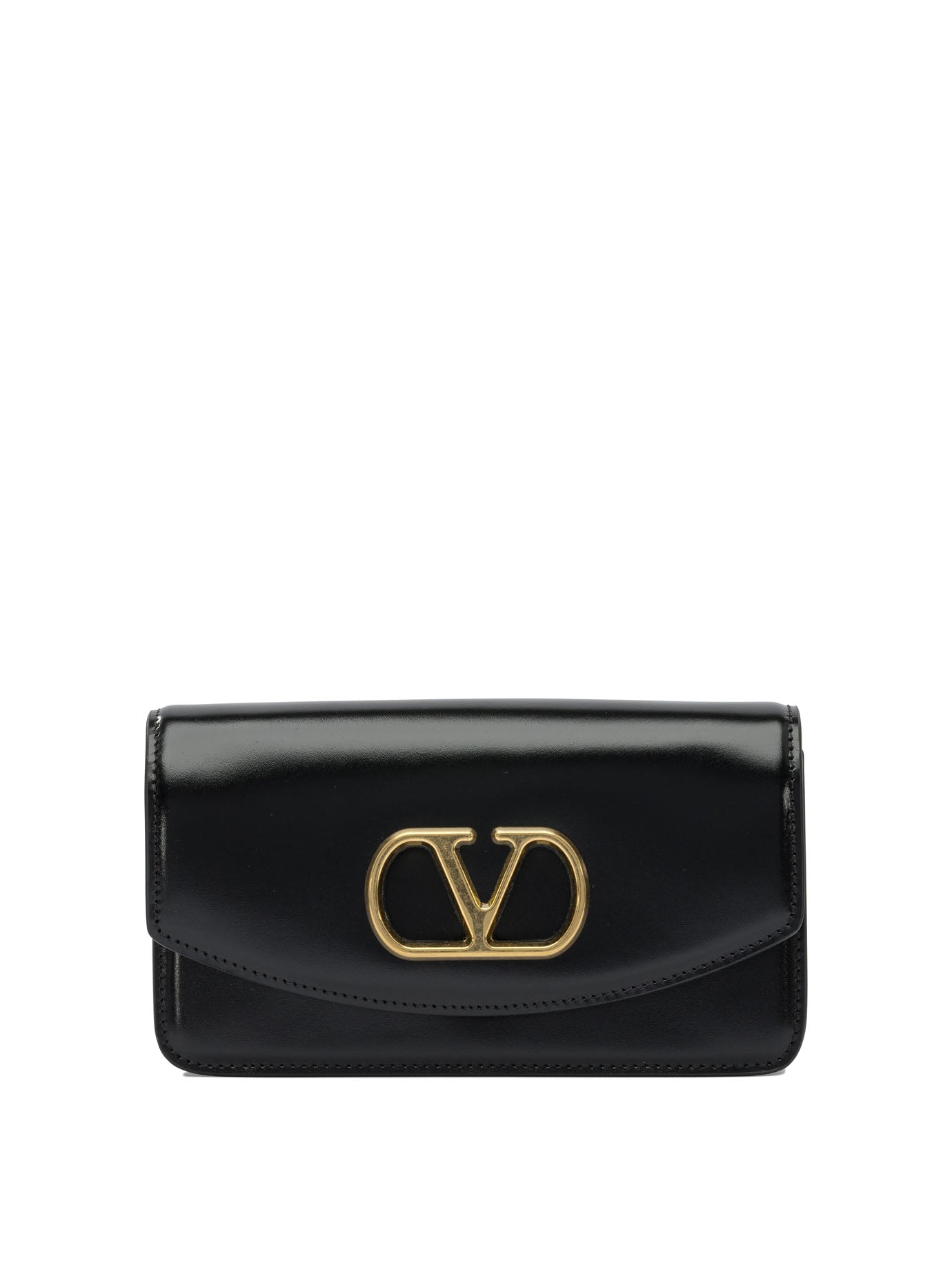 BLACK LEATHER CROSSBODY BAG Valentino Garavani BLACK U