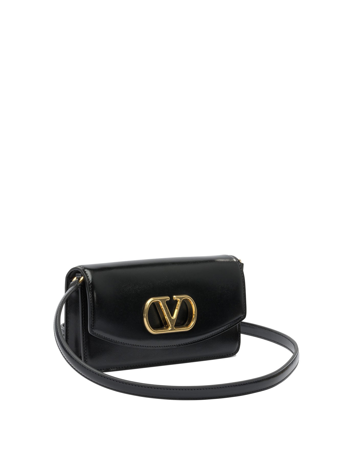 BLACK LEATHER CROSSBODY BAG Valentino Garavani
