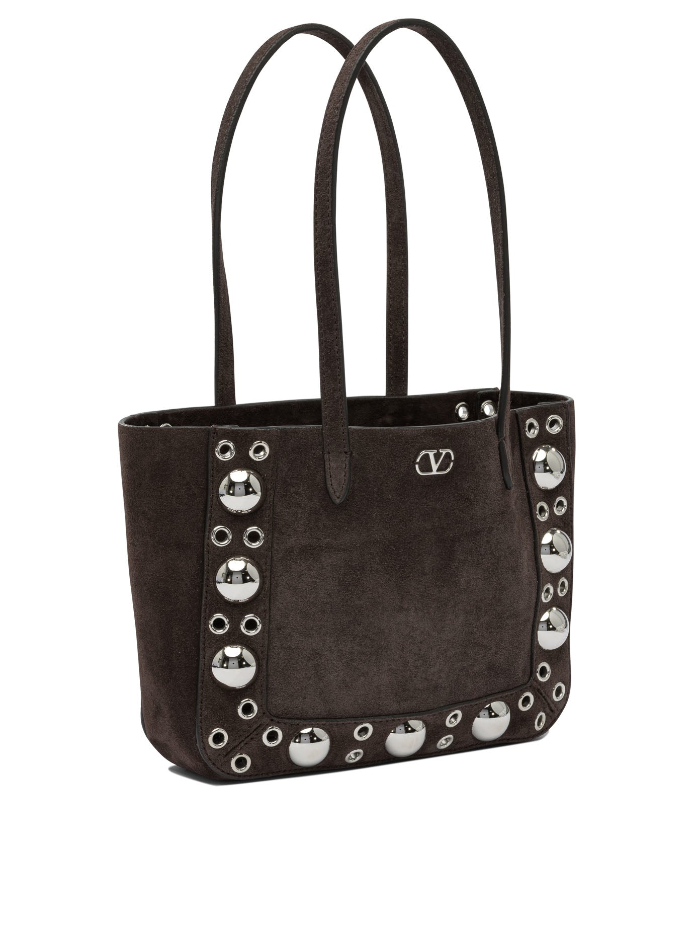 BROWN COWHIDE SHOULDER BAG Valentino Garavani