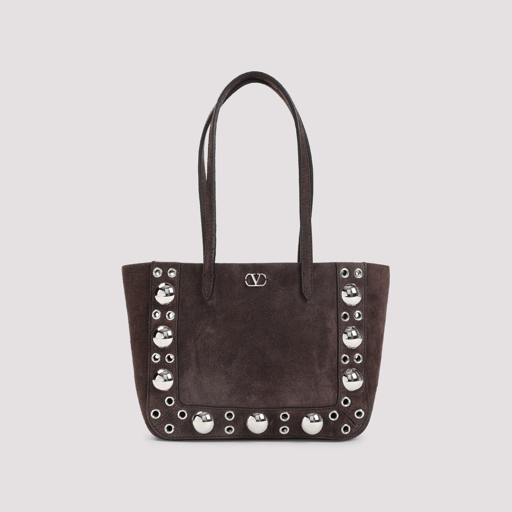 BROWN SUEDE NELLCôTE SHOPPING BAG Valentino Garavani