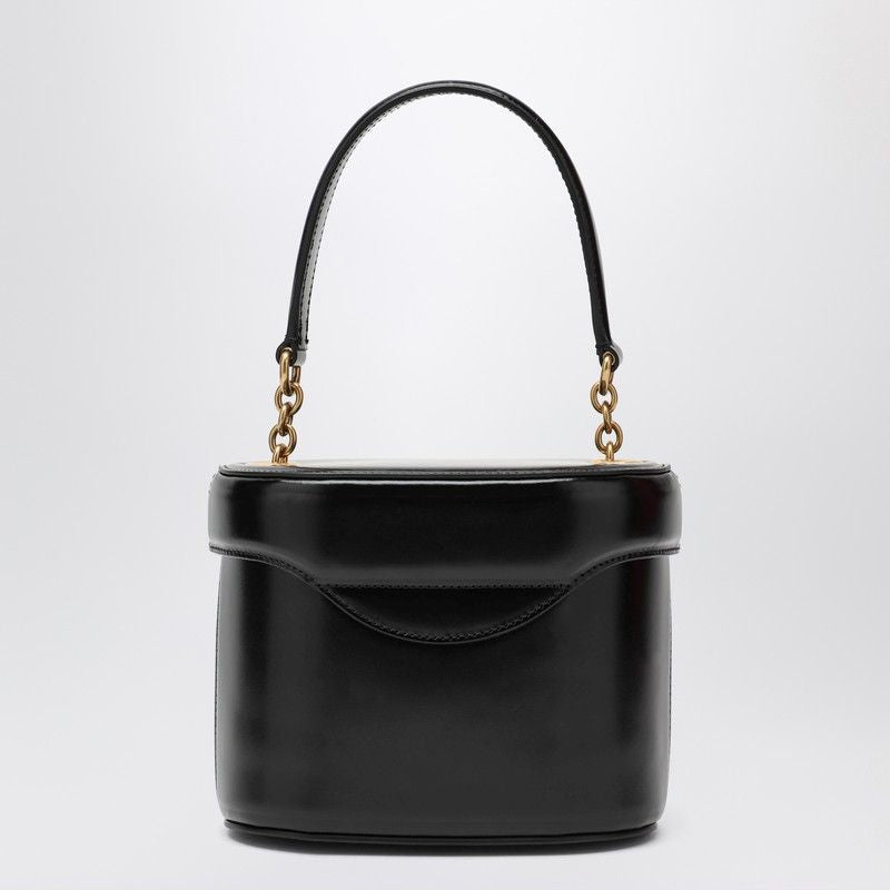BLACK LEATHER VLOGO SIGNATURE BUCKET BAG Valentino Garavani