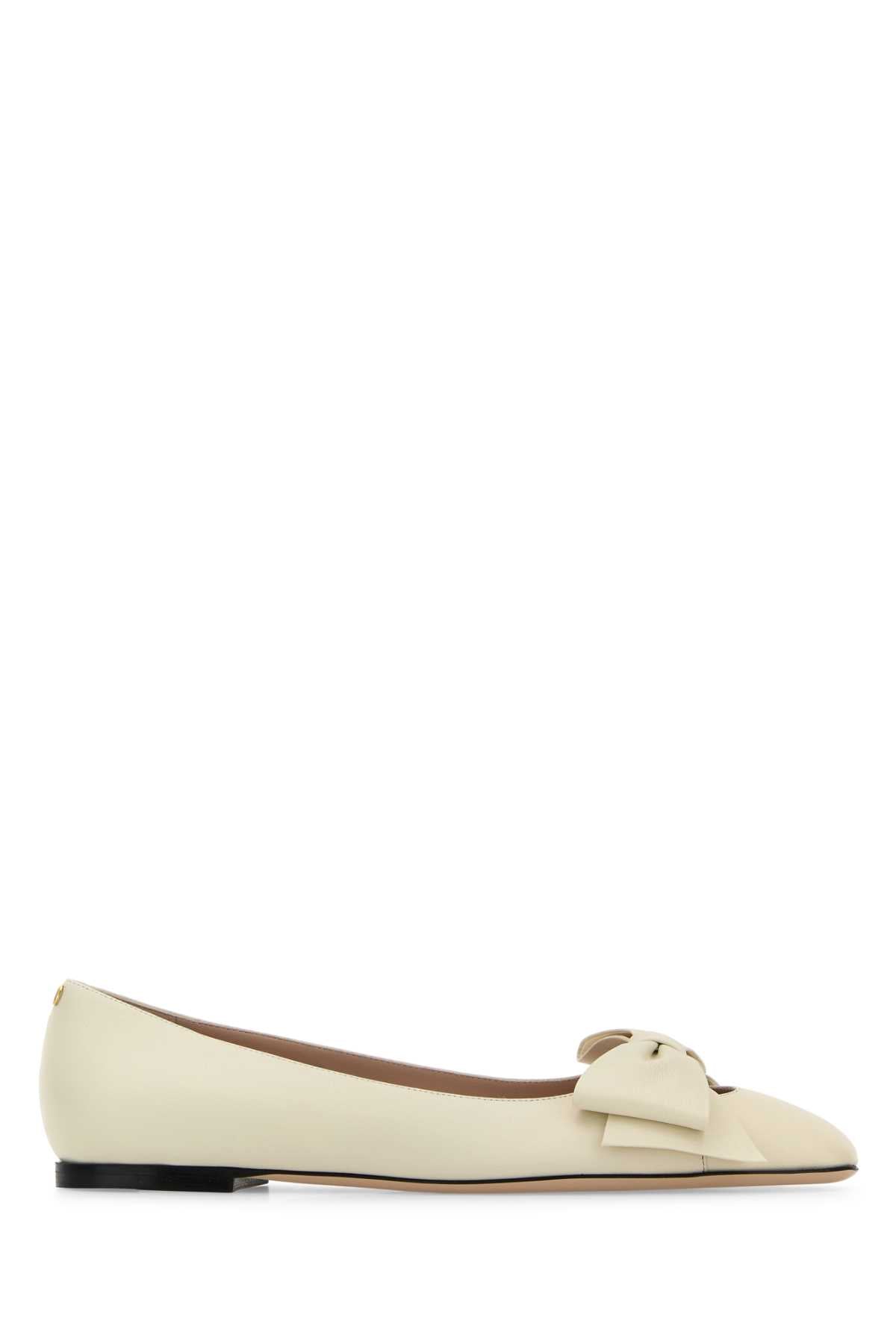 IVORY LEATHER BOWOW BALLERINAS Valentino Garavani WHITE 38.5