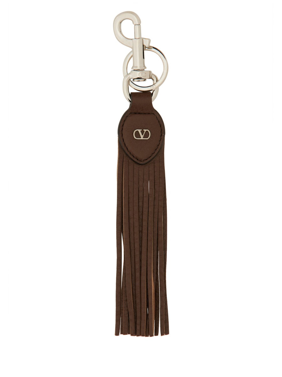 BROWN LEATHER KEY HOLDERS Valentino Garavani BROWN UNI