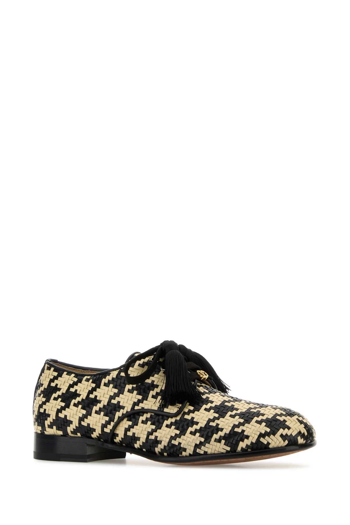 TWO-TONE LEATHER VLOGO SIGNATURE LACE-UP SHOES Valentino Garavani