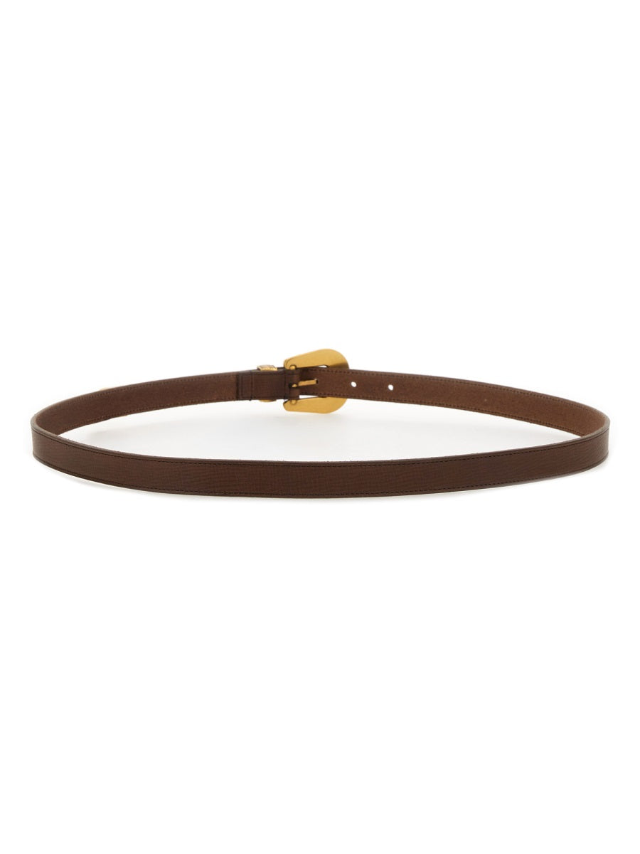 BROWN LEATHER BELTS Valentino Garavani BROWN 100