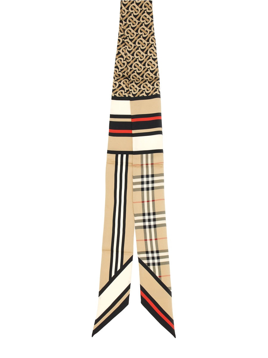 THIN SILK SCARF Burberry BEIGE UNI