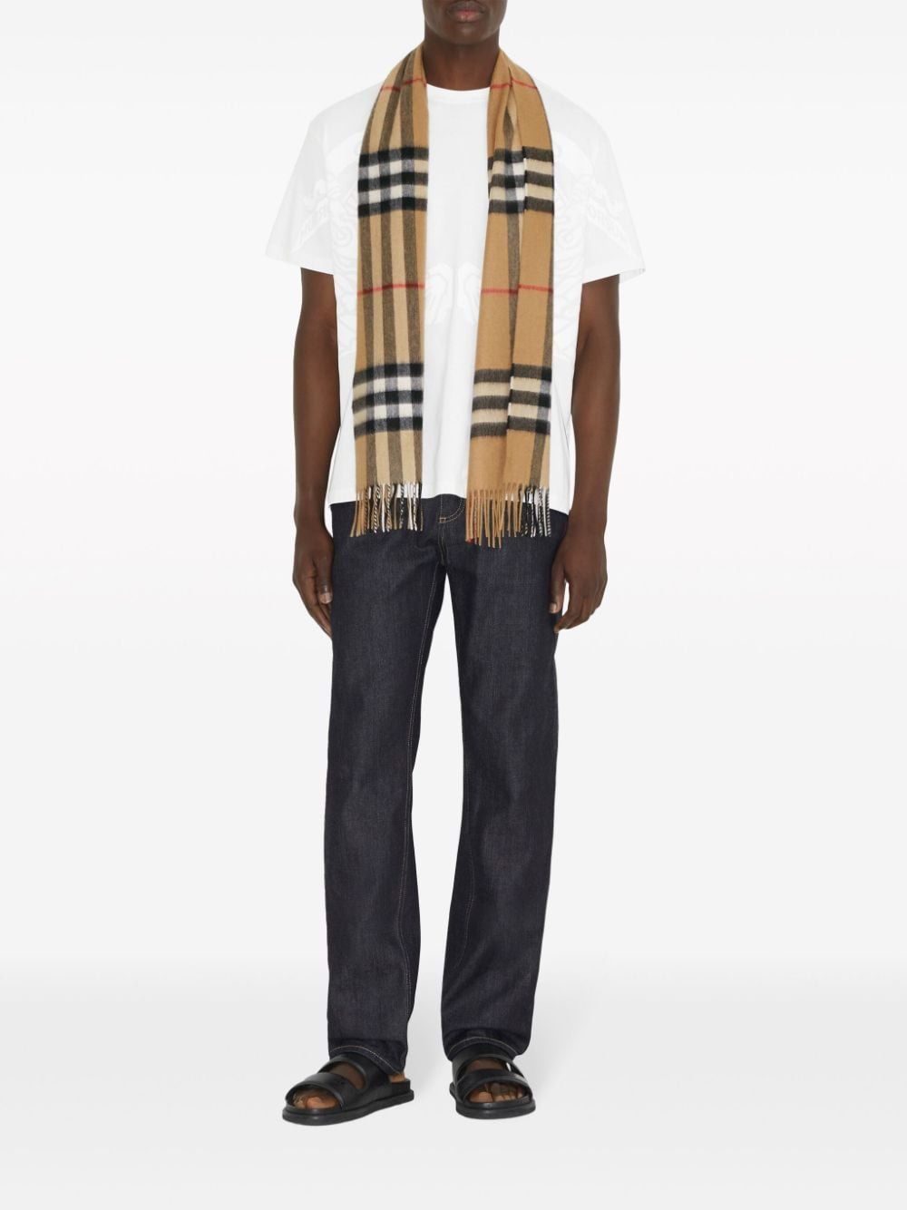 CHECKED CASHMERE SCARF Burberry