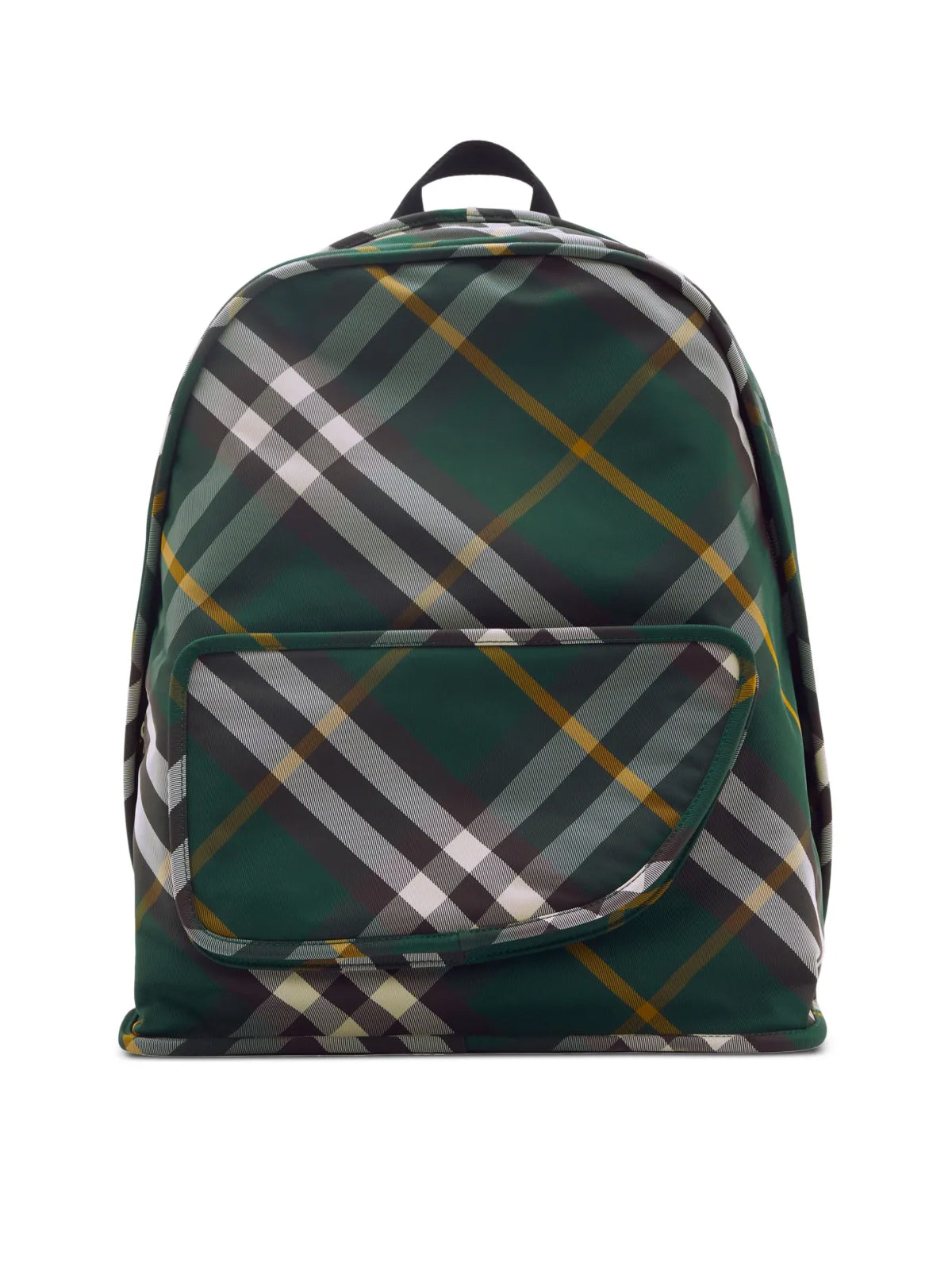 SHIELD CHECK NYLON BACKPACK Burberry GREEN ONE SIZE