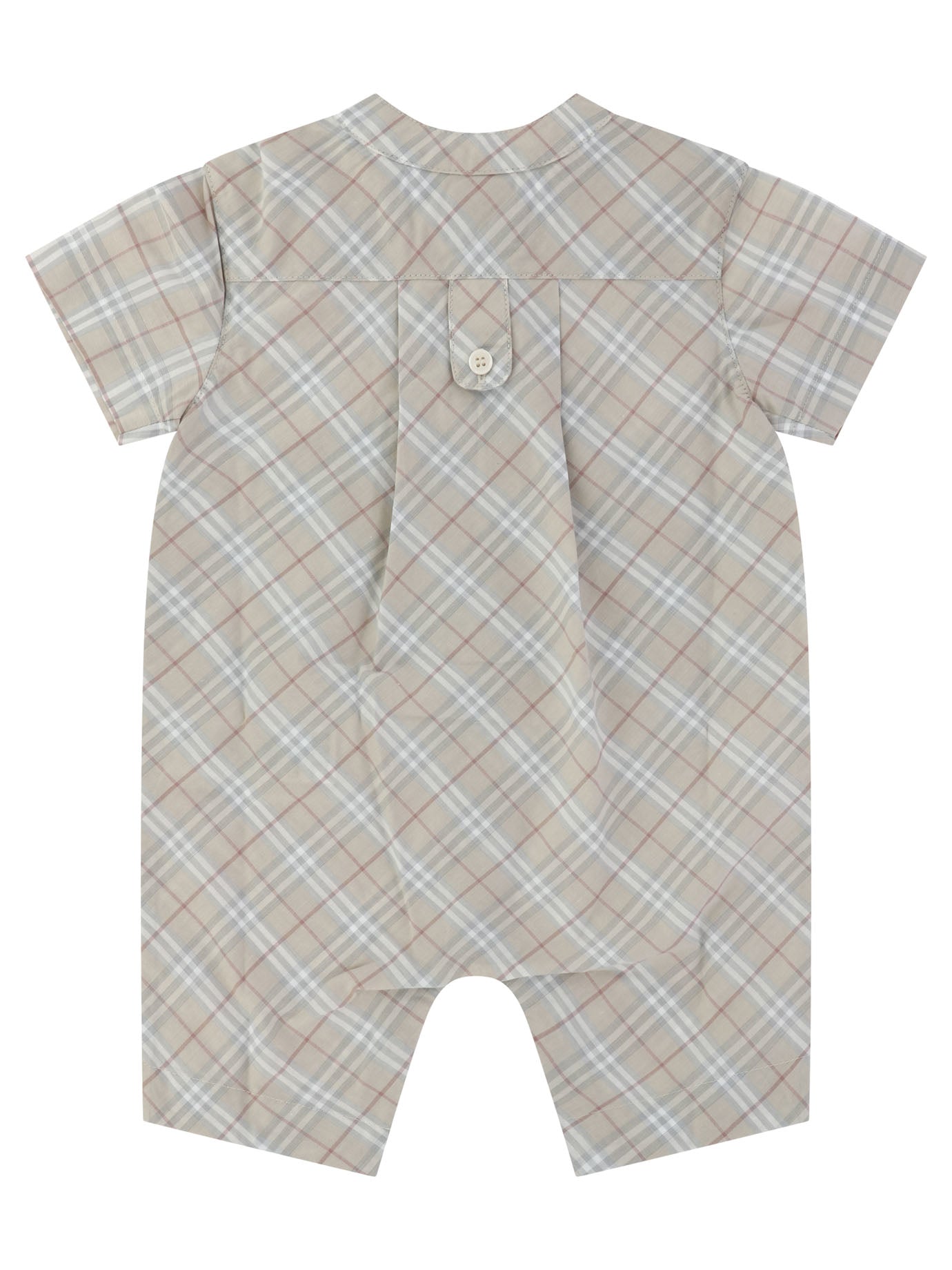 CHECK COTTON PLAYSUIT BURBERRY KIDS