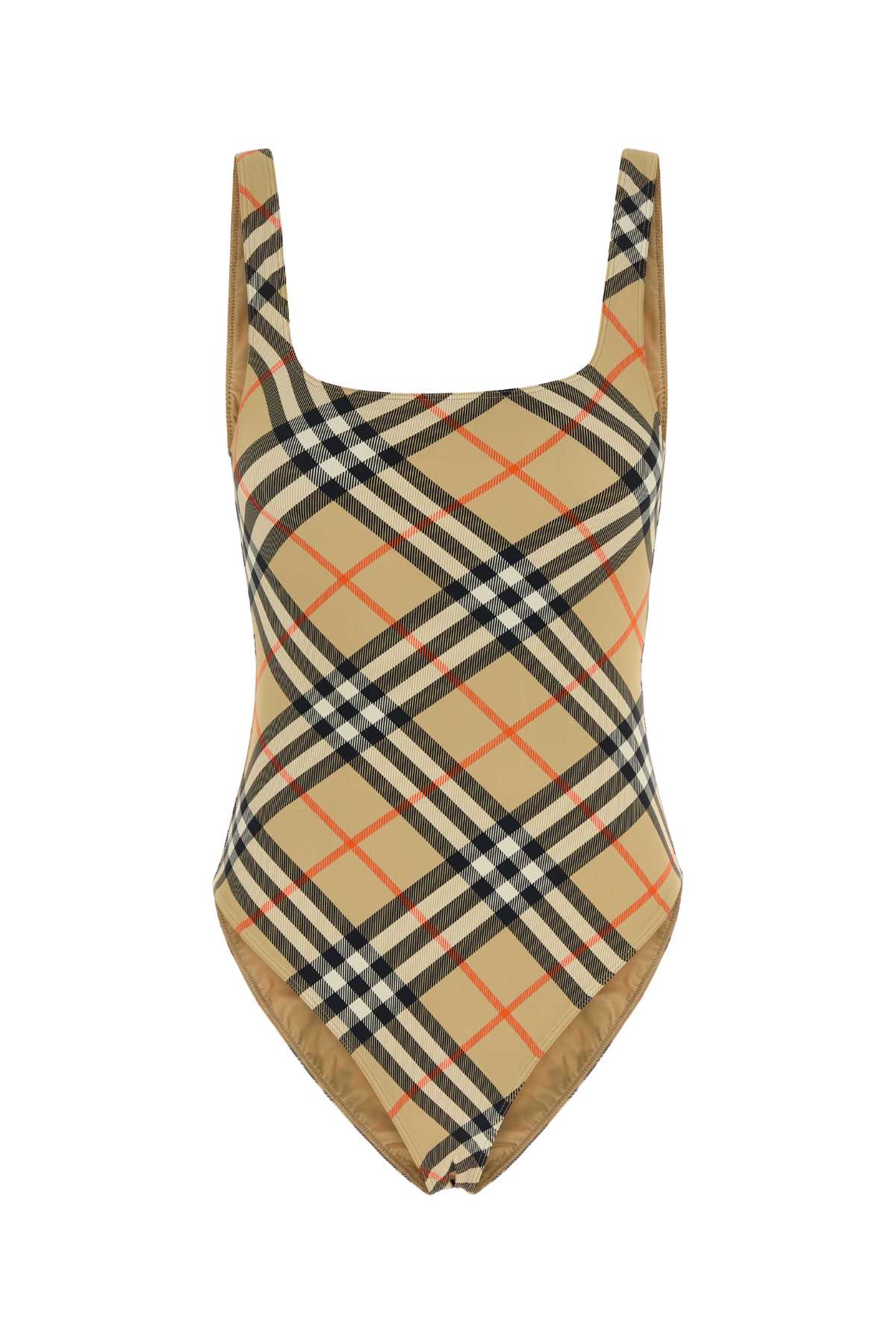 CHECK SWIMSUIT Burberry BEIGE XS