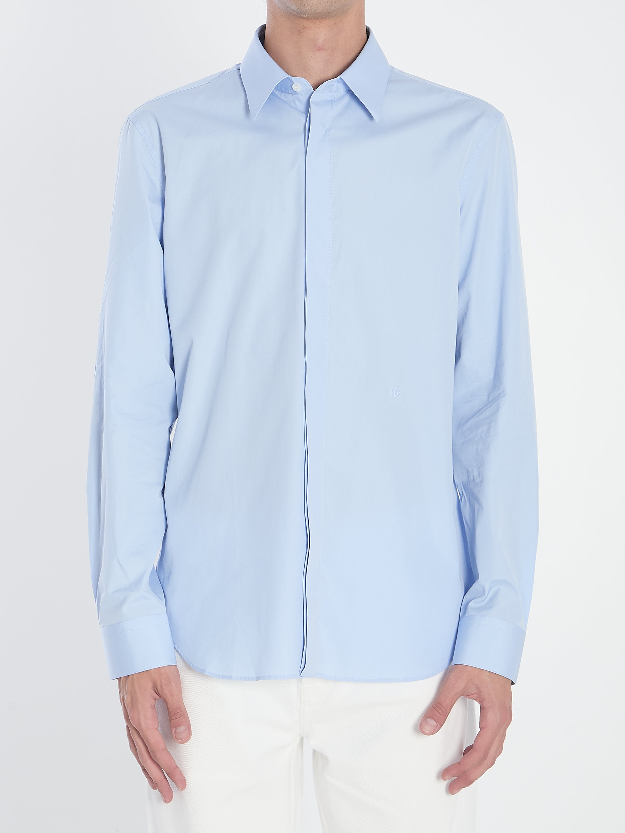 COTTON SHIRT Gucci LIGHT BLUE 15.5